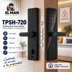 Cerradura inteligente TPSH-720 para Airbnb y propiedades