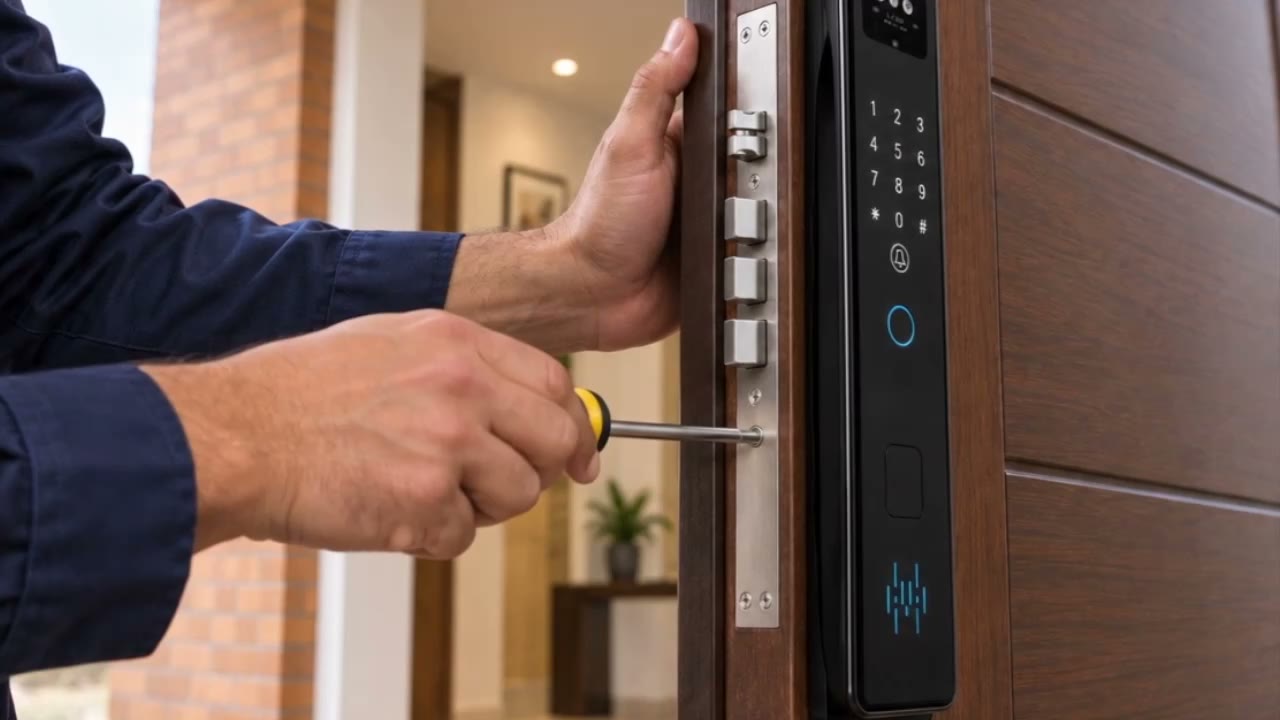 Instalación profesional de una cerradura digital